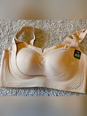 Jelly Wireless Bra Seamless PushUp Full Coverage Shapermint Smooth Khaki 40 XL